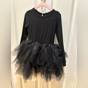 Bums and Roses Bamboo Tulle Tutu Dress with Long Sleeves Size 5/6